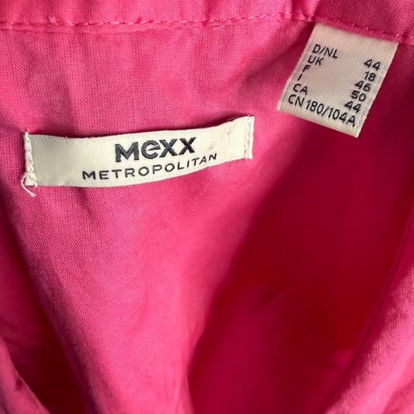 Mexx Bright Pink Sleeveless Button-Down Shirt - Picture 2 of 6